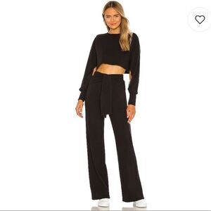 Michael Costello x REVOLVE Tie Front Pants in Black